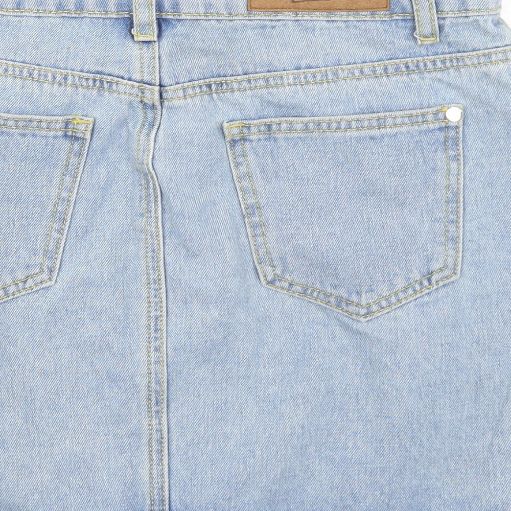 liguor n poker Womens Blue  Denim A-Line Skirt Size 6