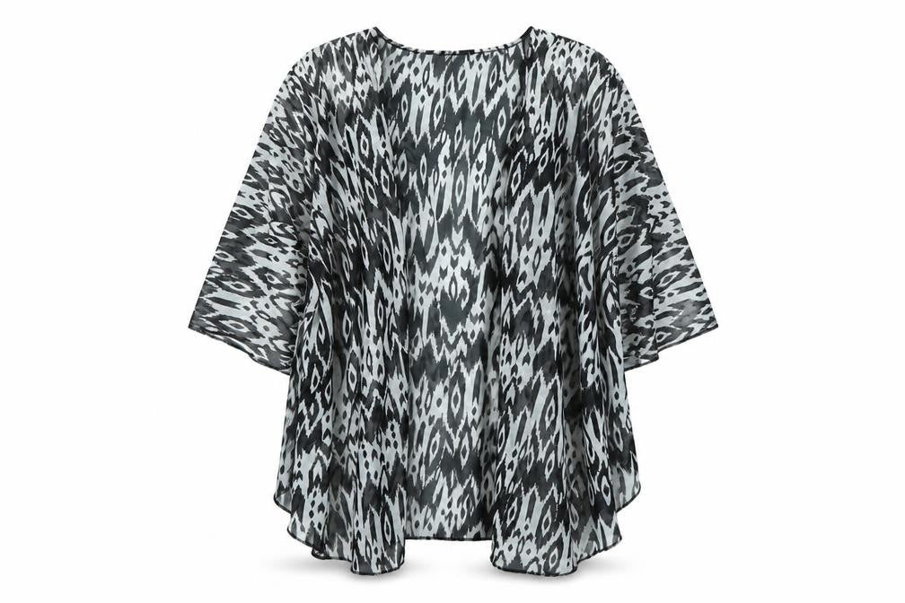 Womens UK Size M Divided Black Kimono Coat