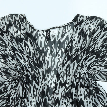 Womens UK Size M Divided Black Kimono Coat
