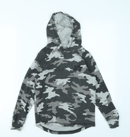 George Boys Grey Camouflage  Pullover Hoodie Size 7-8 Years