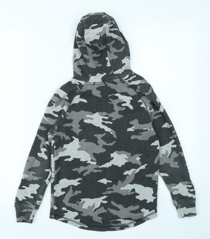 George Boys Grey Camouflage  Pullover Hoodie Size 7-8 Years
