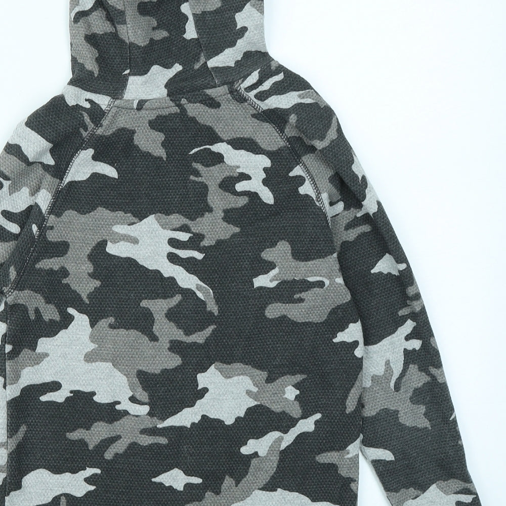 George Boys Grey Camouflage  Pullover Hoodie Size 7-8 Years