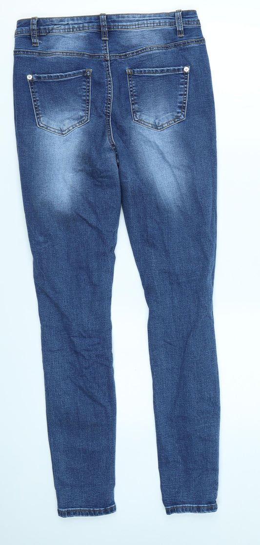 Missguided Womens Blue  Denim Skinny Jeans Size 30 in L27 in