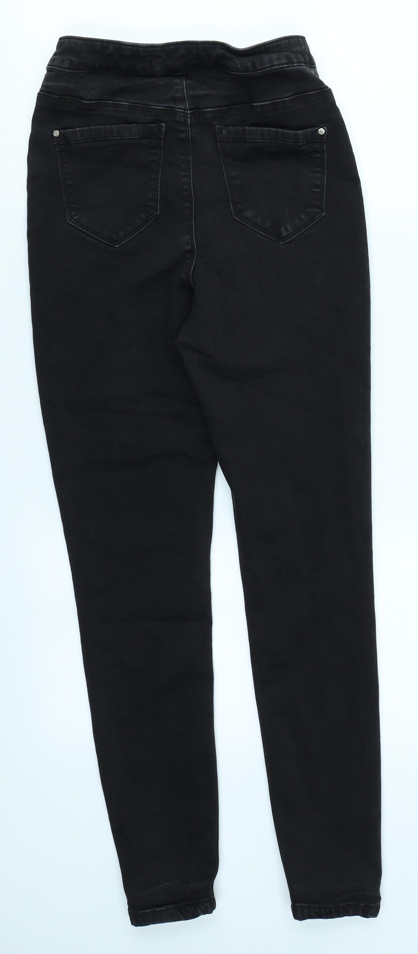 Missguided Womens Black  Denim Skinny Jeans Size 10 L25 in