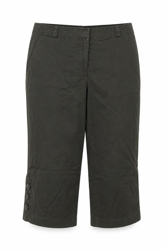 Womens UK Size 14 AMARANTO Regular Fit Capri Green Trousers