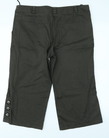 AMARANTO Womens Green   Capri Trousers Size 14