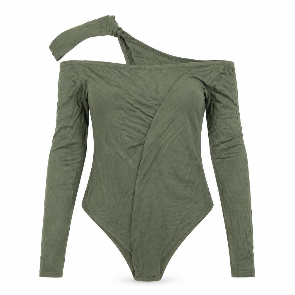 Womens UK Size 14 Boohoo One-Piece Green Bodysuit