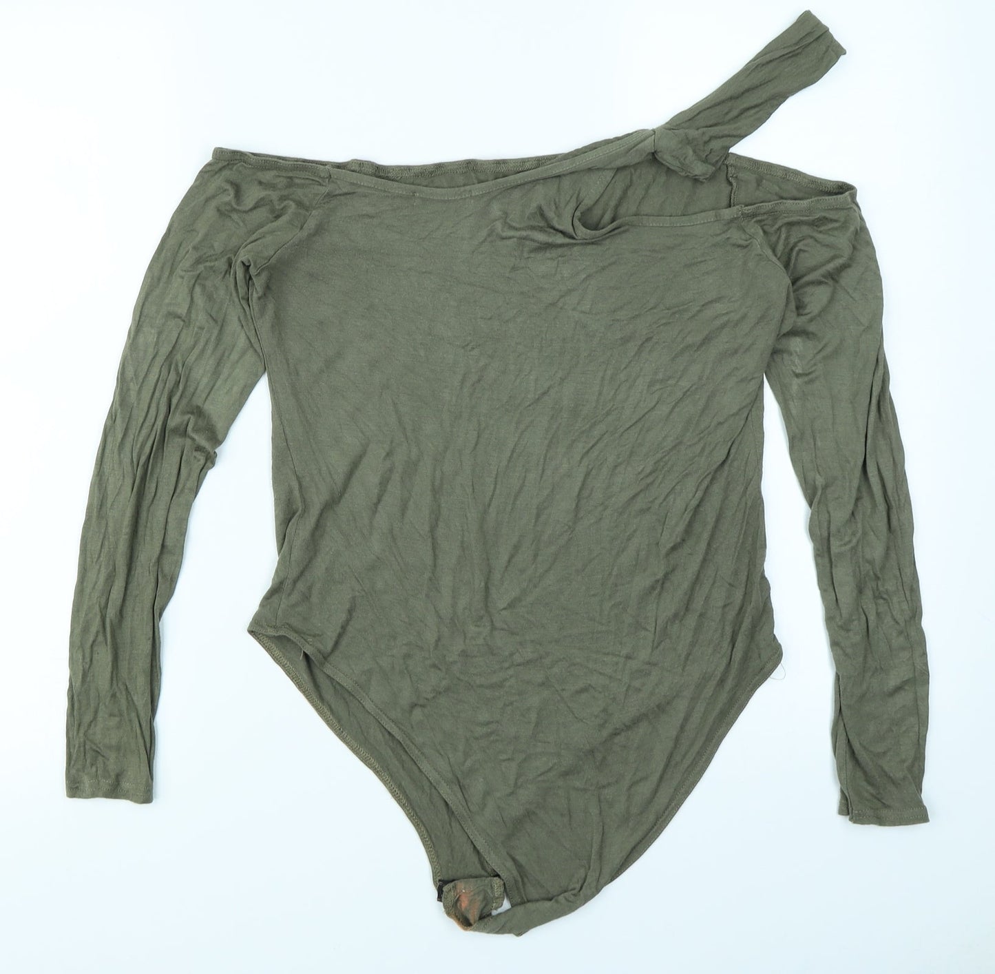 Boohoo Womens Green   Bodysuit One-Piece Size 14