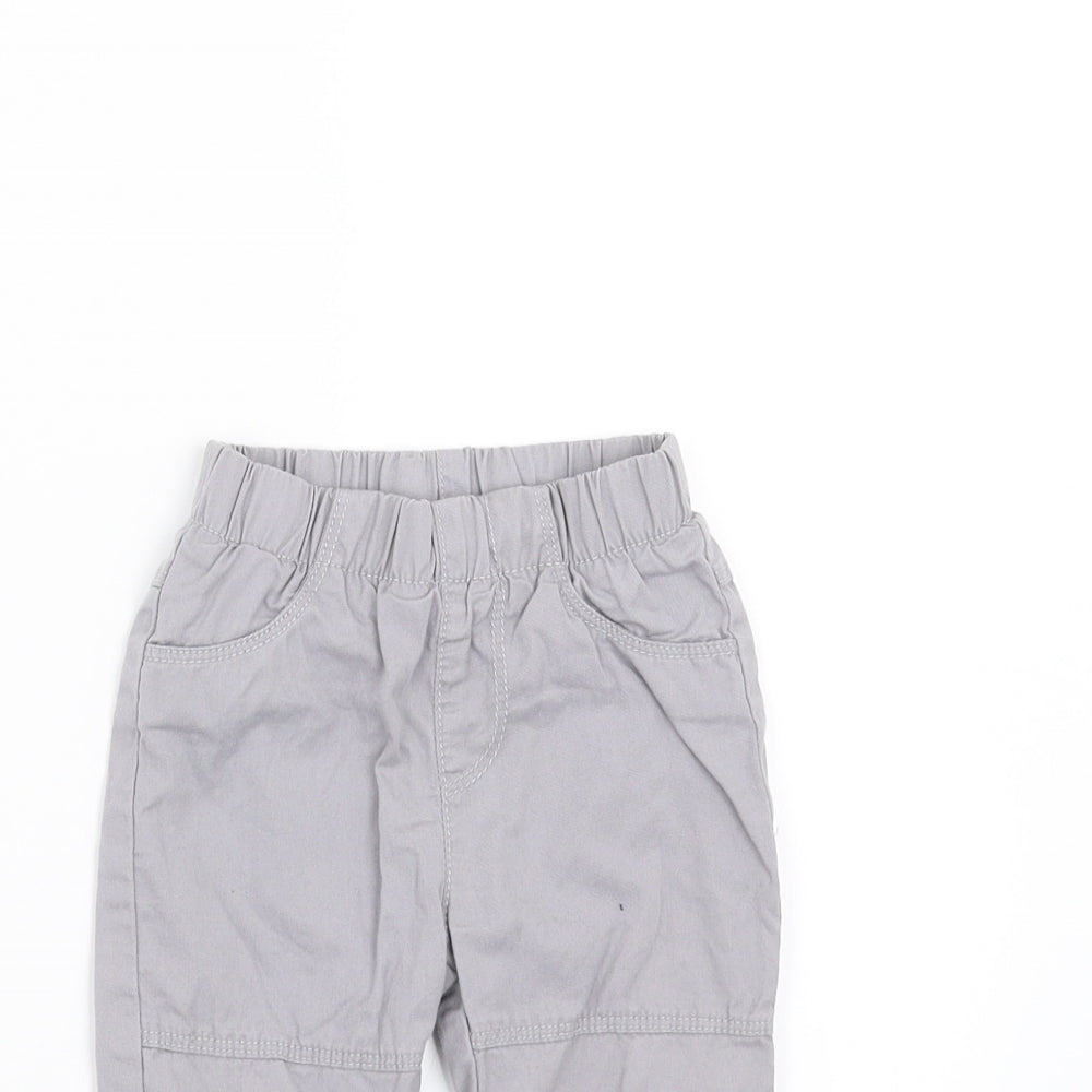 George Boys Grey   Cargo Trousers Size 3-6 Months