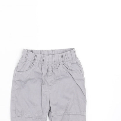 George Boys Grey   Cargo Trousers Size 3-6 Months