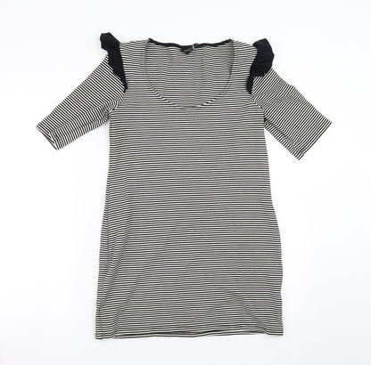 Dorothy Perkins Womens Black Striped  Mini  Size 14