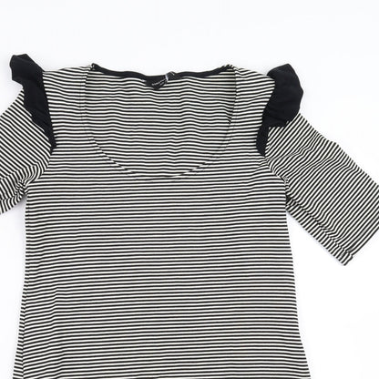 Dorothy Perkins Womens Black Striped  Mini  Size 14