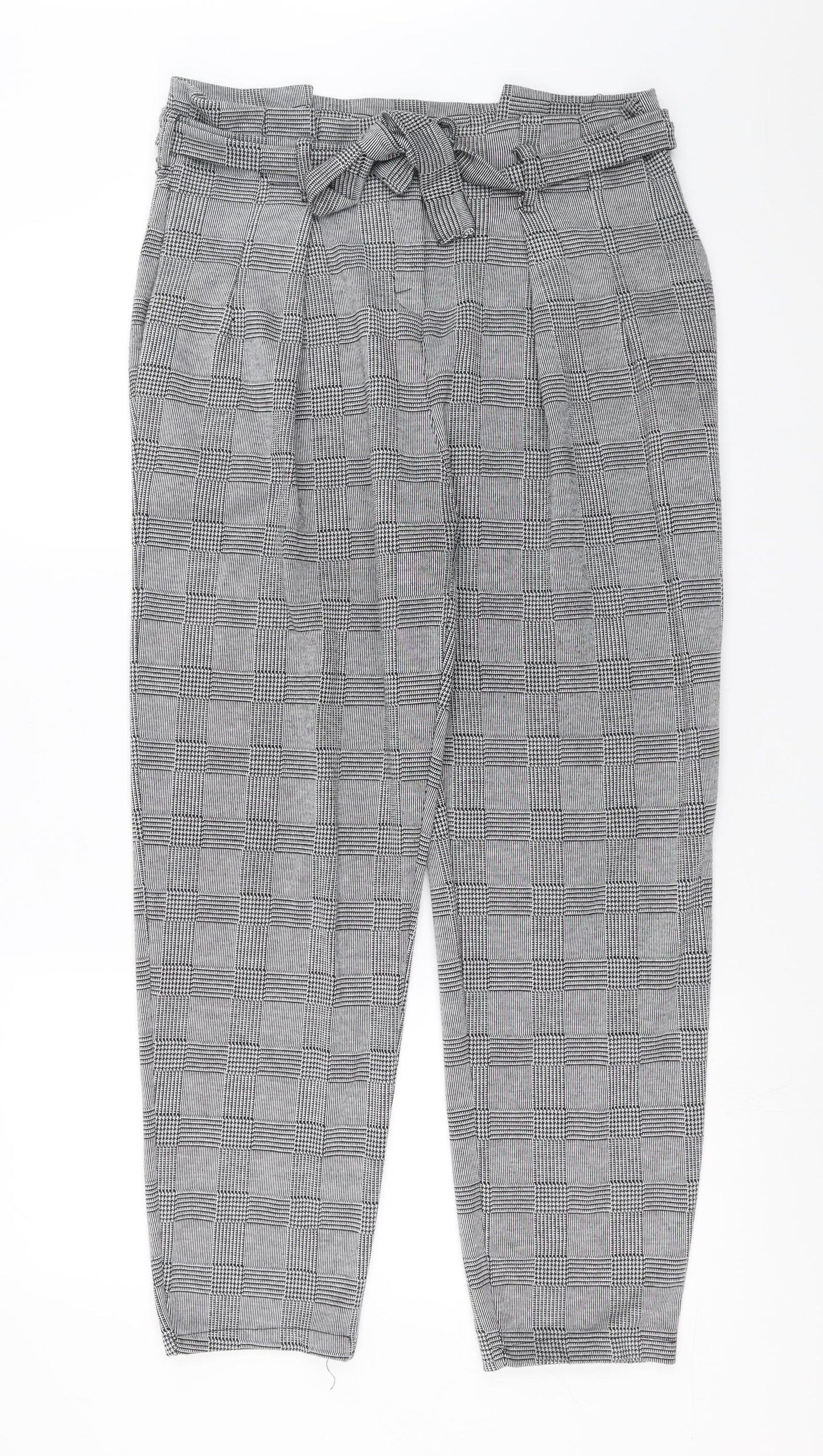 Womens UK Size XL Preworn Regular Fit  Grey Trousers