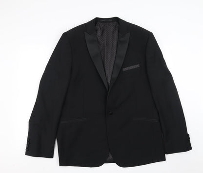 Mens UK Size 44 Limehaus Regular Black Suit Jacket
