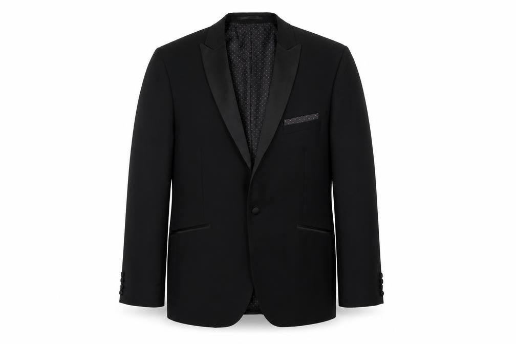 Mens UK Size 44 Limehaus Regular Black Suit Jacket