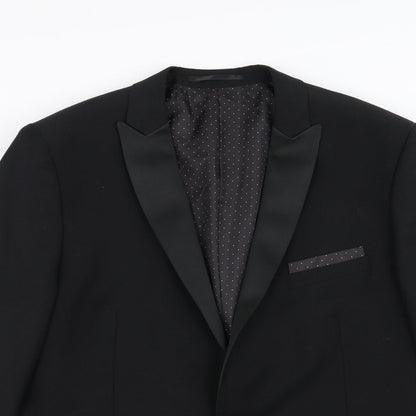 Mens UK Size 44 Limehaus Regular Black Suit Jacket