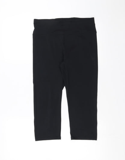Marks and Spencer Womens Black   Cropped Leggings Size 10 L19 in