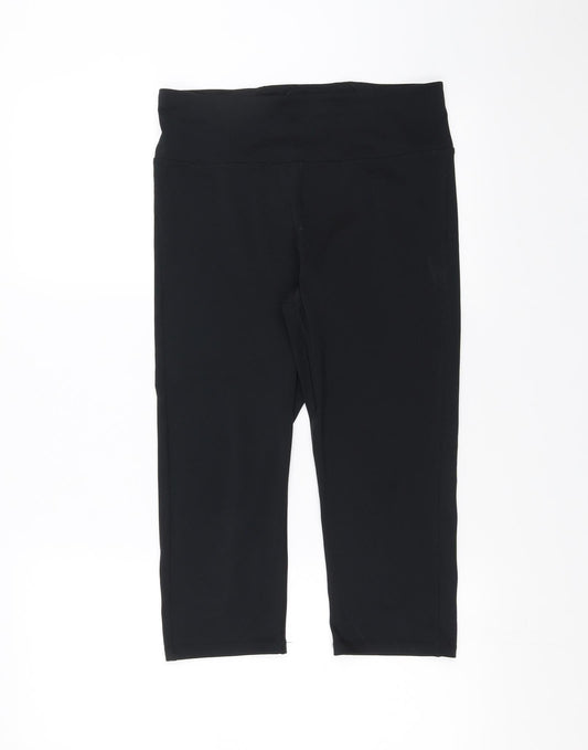 Marks and Spencer Womens Black   Cropped Leggings Size 10 L19 in
