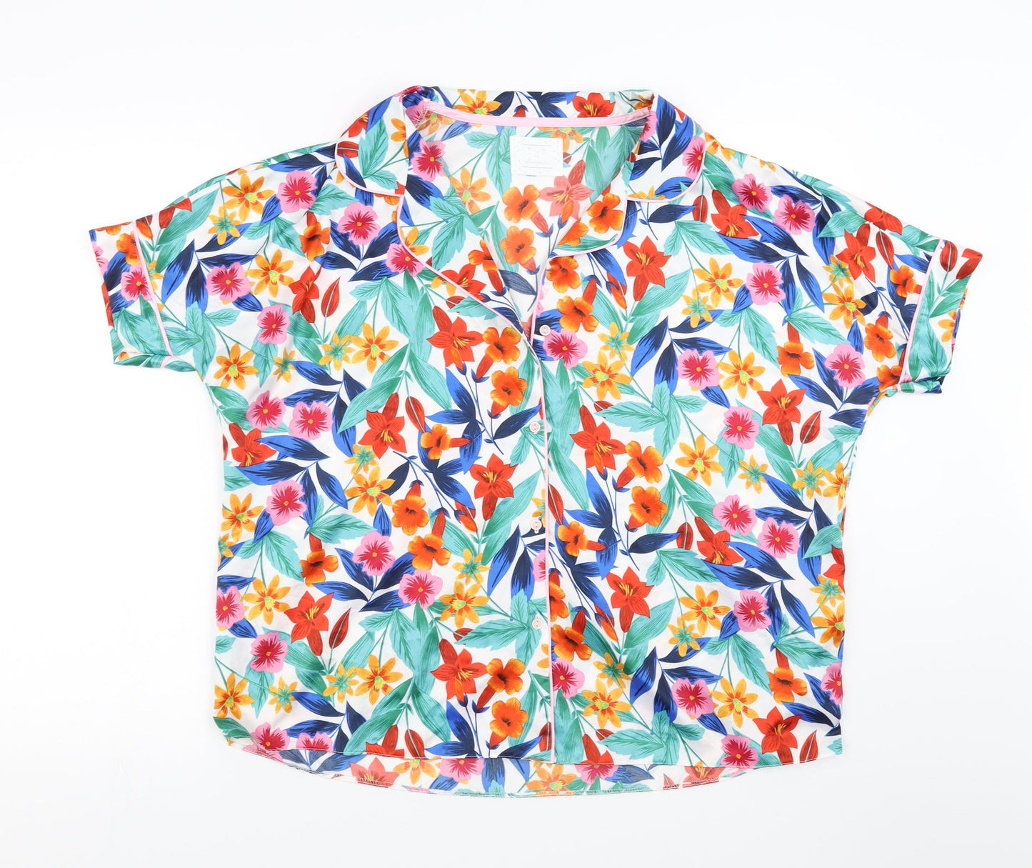 Matalan Womens Multicoloured Floral  Top Pyjama Top Size 10