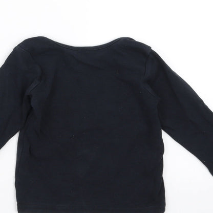 George Baby Black   Basic T-Shirt Size 12-18 Months  - cosy crew