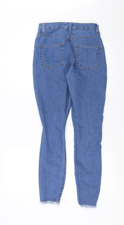 Boohoo Womens Blue  Denim Skinny Jeans Size 8 L28 in