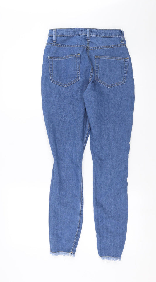 Boohoo Womens Blue  Denim Skinny Jeans Size 8 L28 in