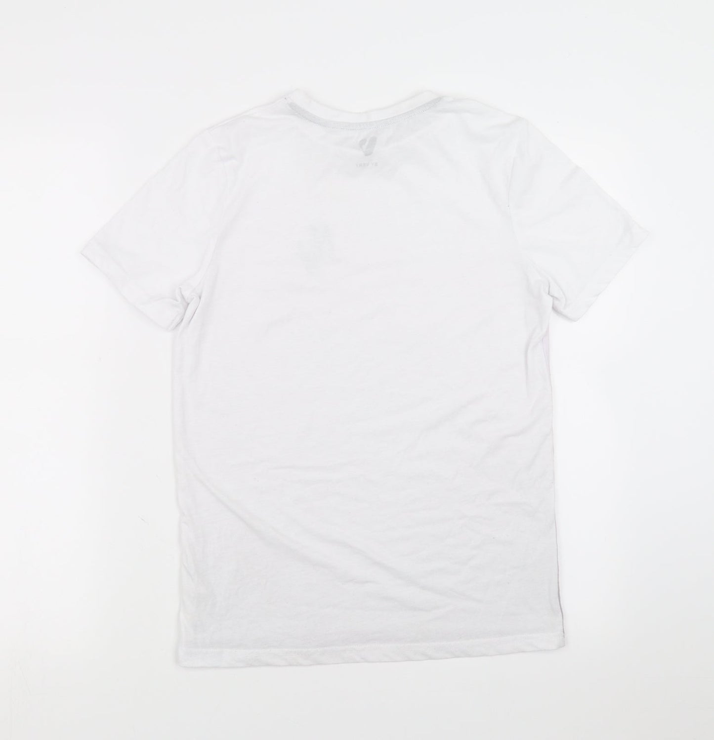 Very Boys White   Basic T-Shirt Size 12 Years