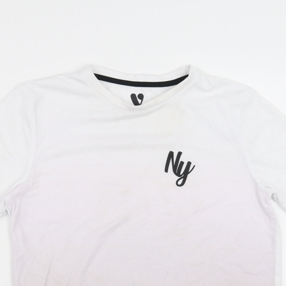 Very Boys White   Basic T-Shirt Size 12 Years