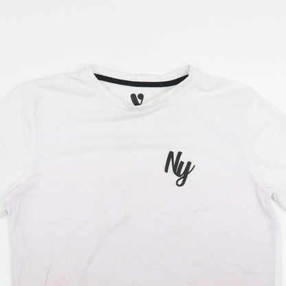 Very Boys White   Basic T-Shirt Size 12 Years