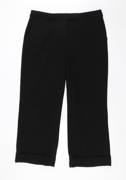 Womens UK Size 16 Marks and Spencer Regular Fit  Black Trousers