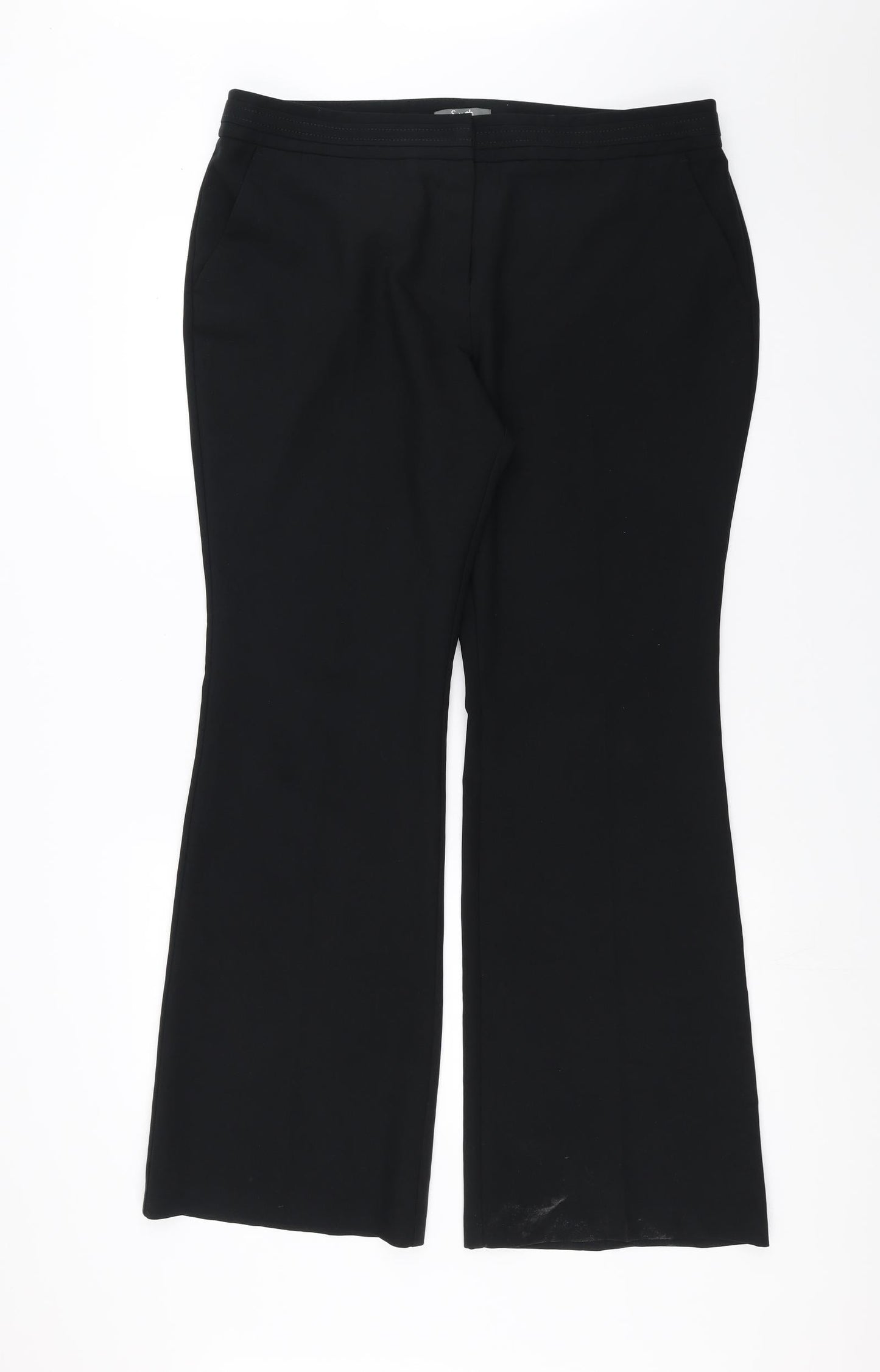 Womens UK Size 16 South Regular Fit  Black Trousers