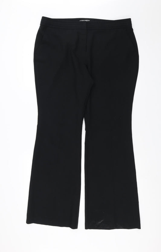 Womens UK Size 16 South Regular Fit  Black Trousers