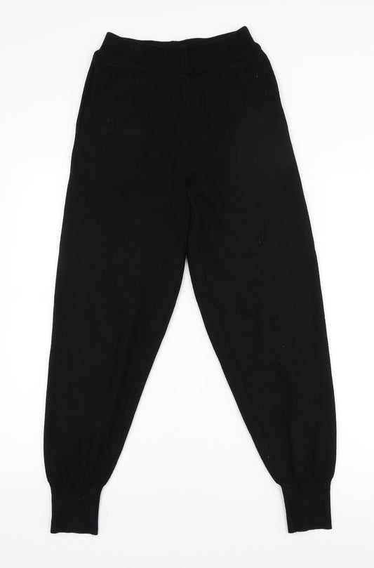 Womens UK Size M Quiz Slim Fit Jogger Black Trousers