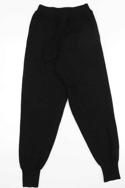 Womens UK Size M Quiz Slim Fit Jogger Black Trousers