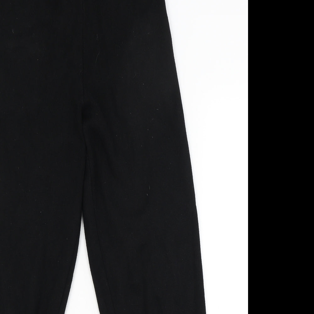 Womens UK Size M Quiz Slim Fit Jogger Black Trousers