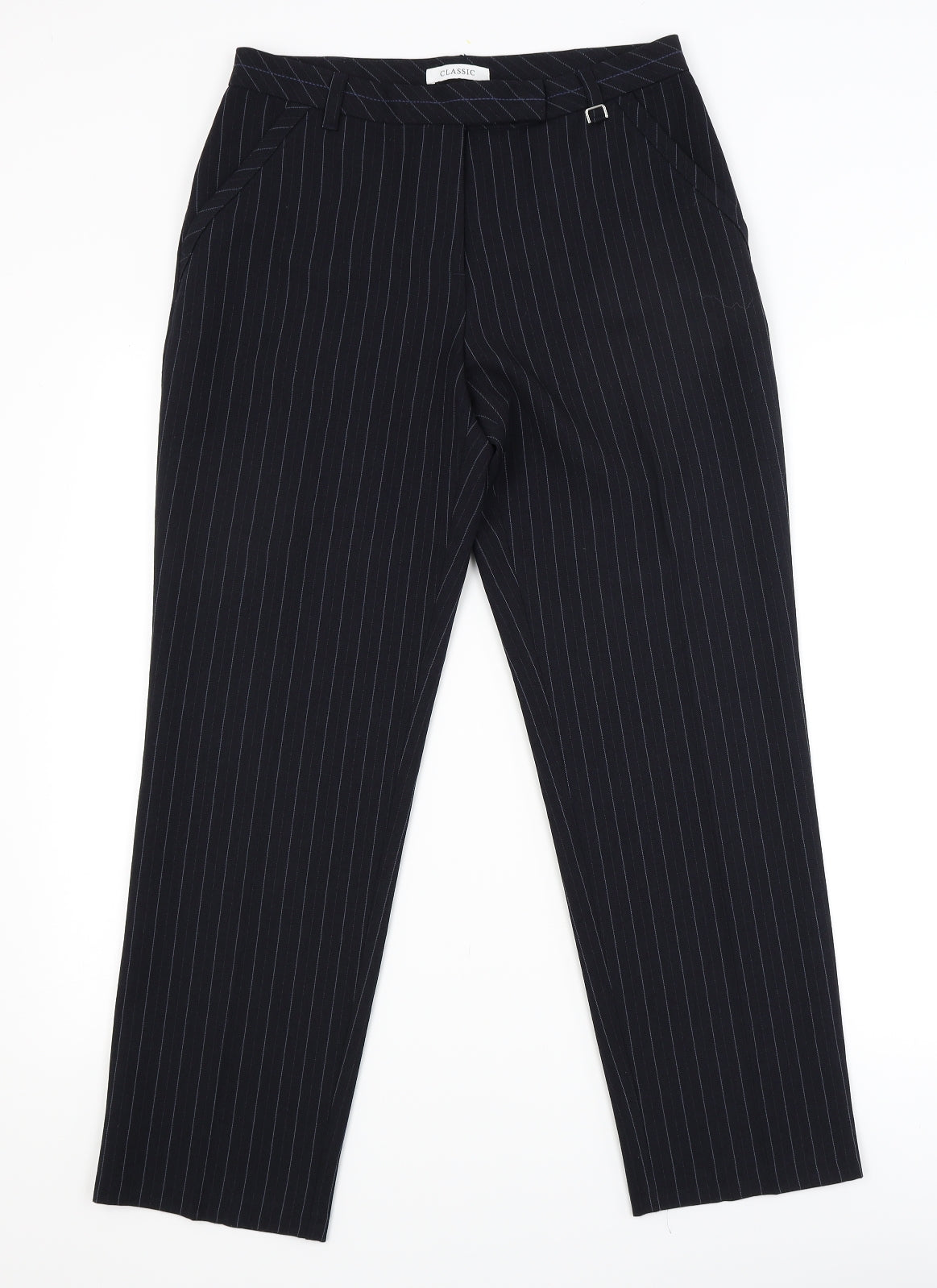 Womens UK Size 10 Marks and Spencer Regular Fit Dress Pants Black Trousers