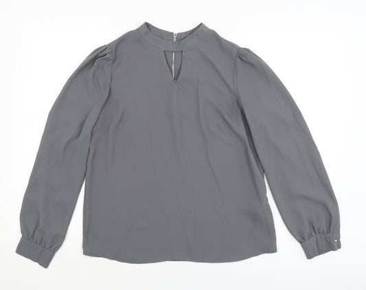 Womens UK Size 10 Atmosphere Grey Basic Blouse