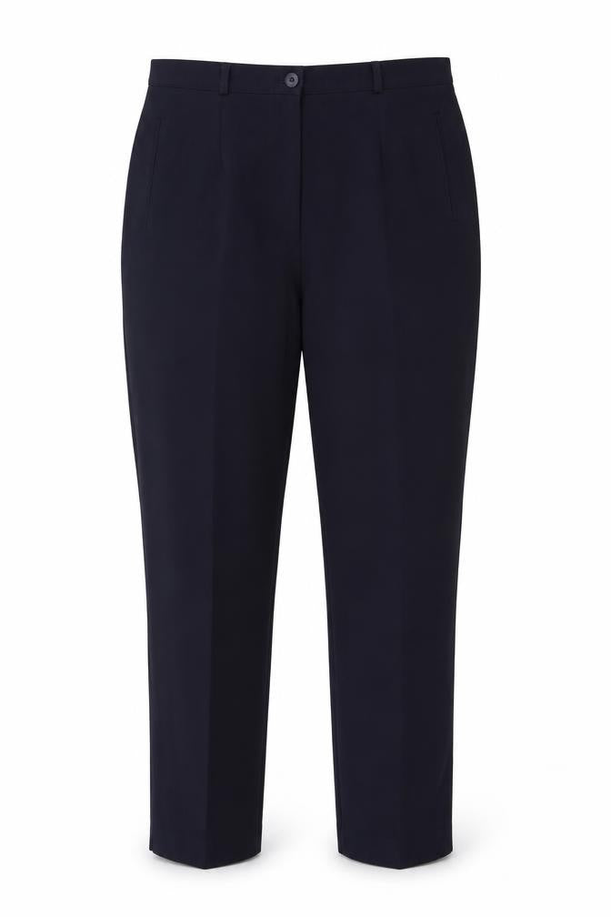 Womens UK Size 16 Essentials Regular Fit Dress Pants Blue Trousers