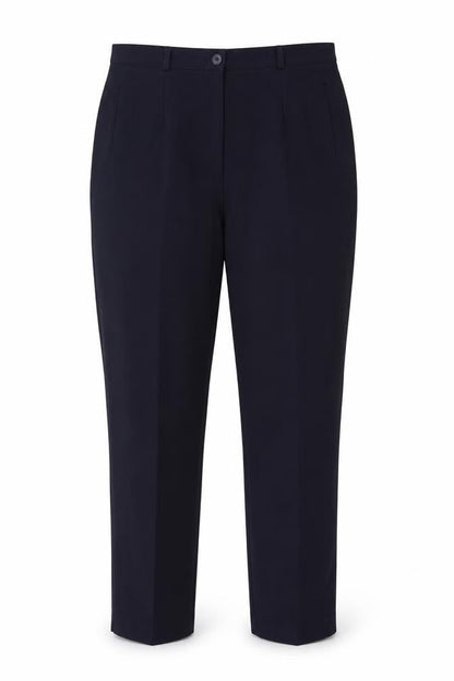 Womens UK Size 16 Essentials Regular Fit Dress Pants Blue Trousers