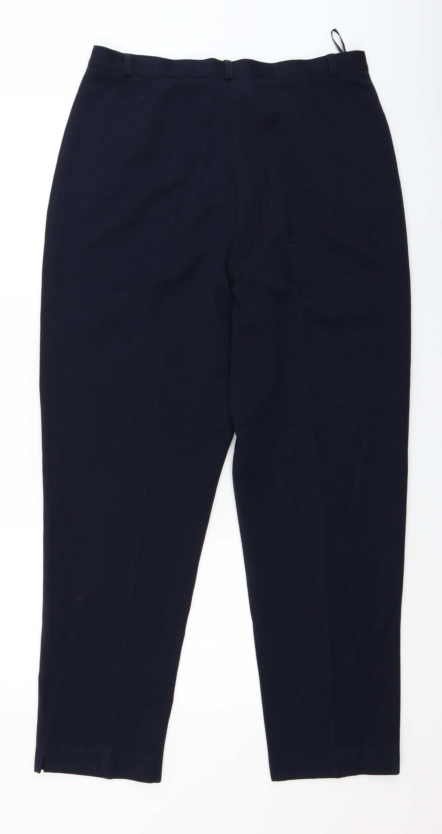 Womens UK Size 16 Essentials Regular Fit Dress Pants Blue Trousers