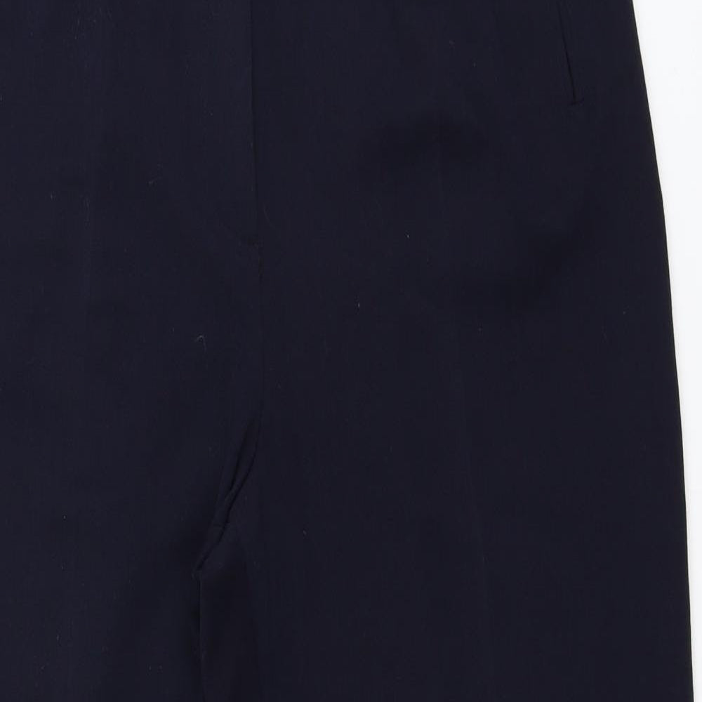 Womens UK Size 16 Essentials Regular Fit Dress Pants Blue Trousers
