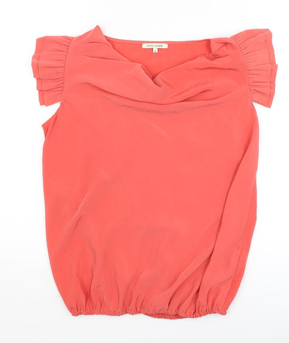 Womens UK Size 8 River Island Red Basic T-Shirt
