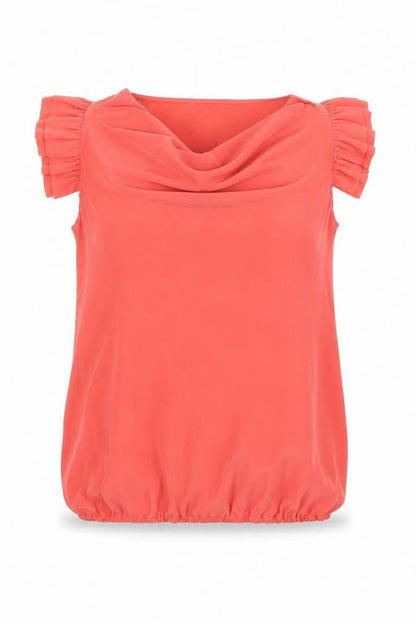 Womens UK Size 8 River Island Red Basic T-Shirt