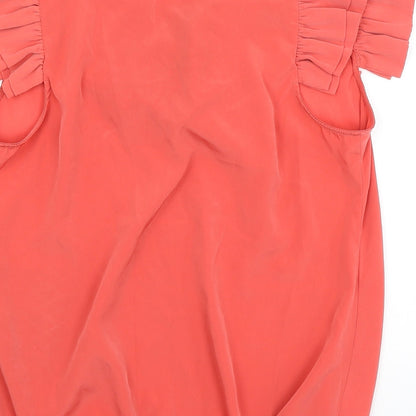 Womens UK Size 8 River Island Red Basic T-Shirt