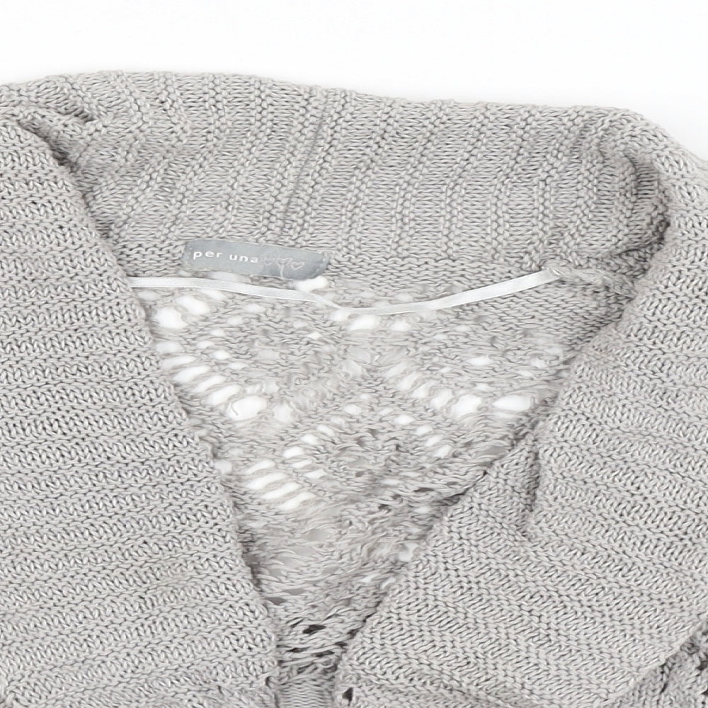 Per Una Womens Grey   Cardigan Jumper Size S