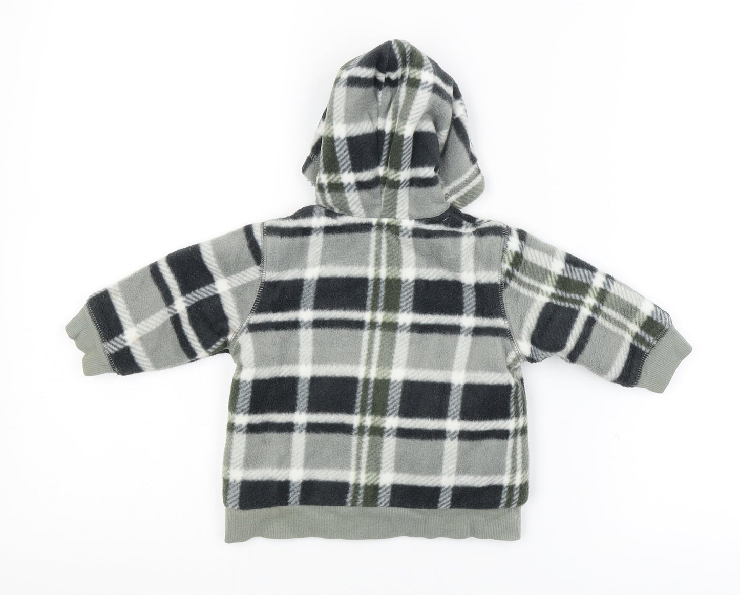 George Baby Green Check  Full Zip Jumper Size 3-6 Months