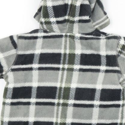 George Baby Green Check  Full Zip Jumper Size 3-6 Months