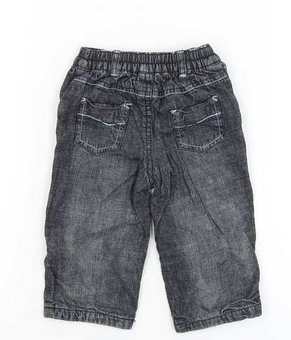 George Baby Black   Cargo Trousers Size 3-6 Months