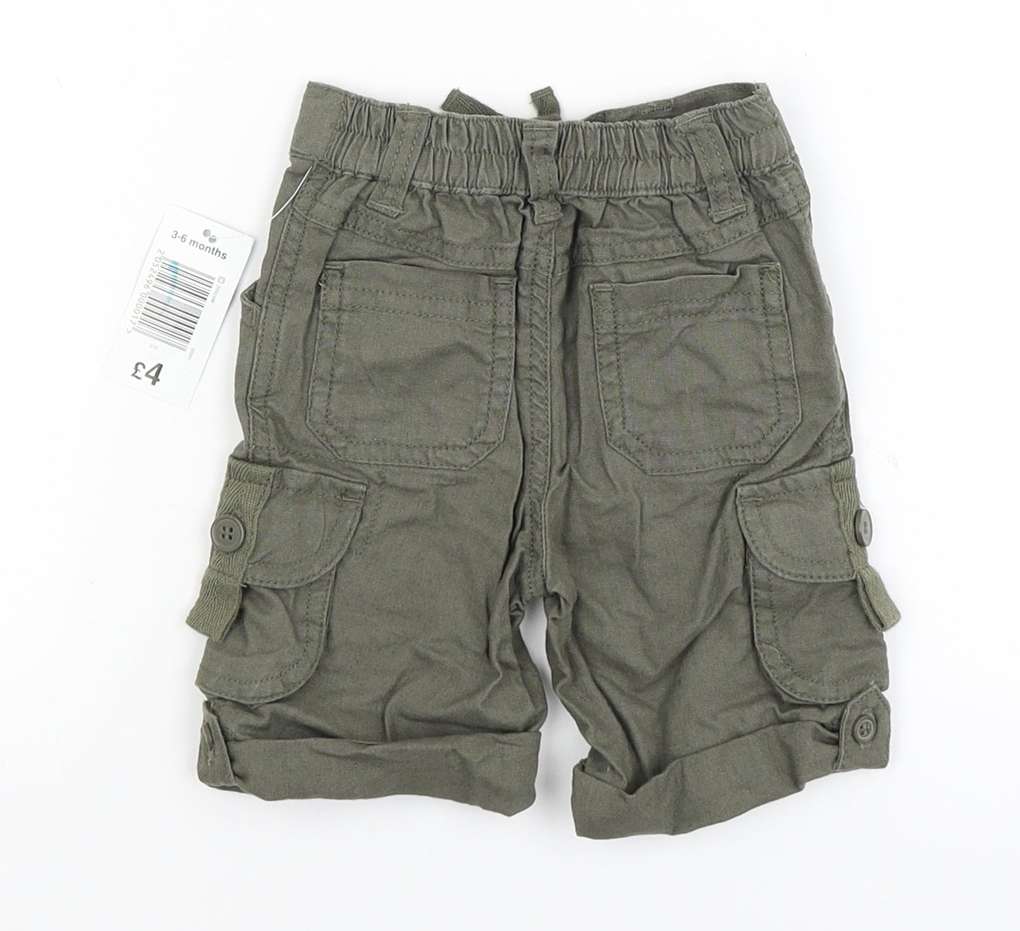 Matalan Baby Green   Cargo Trousers Size 3-6 Months