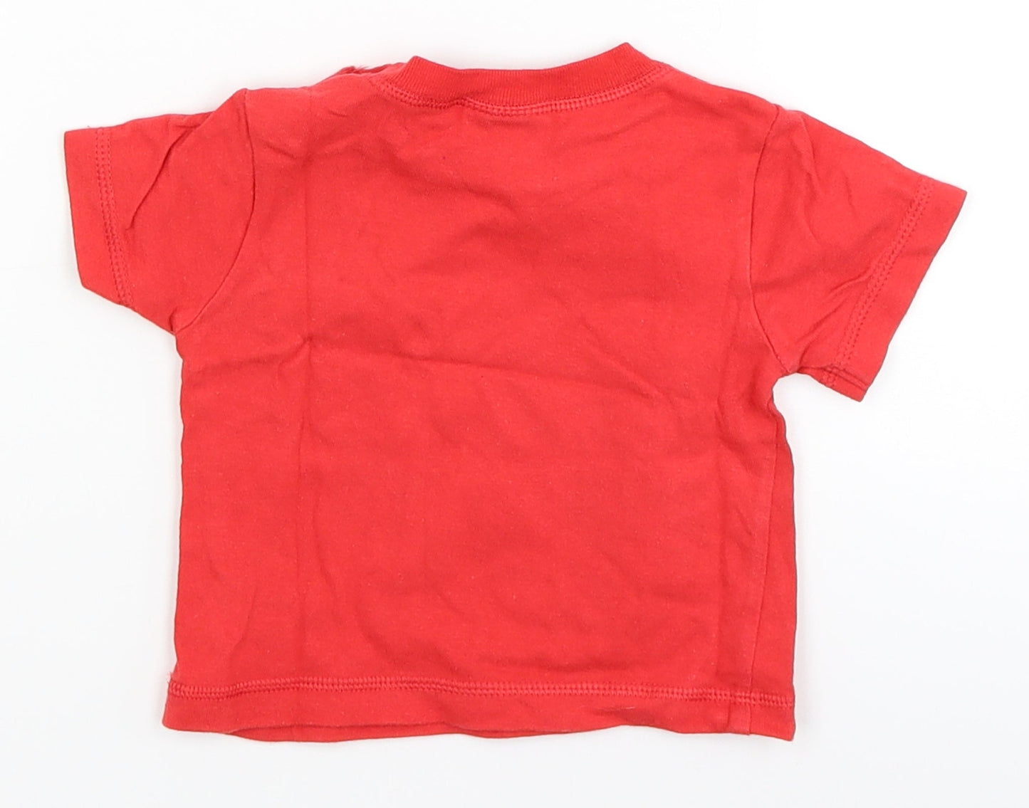 Blue Zoo Baby Red   Basic T-Shirt Size 3-6 Months  - my daddy loves me more than football